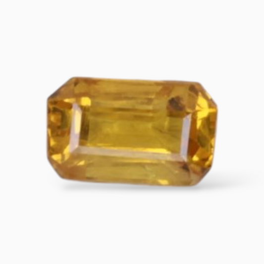0.43 Carats in Emerald Cut Shape Yellow Sapphire Gemstone & 6x5mm Size