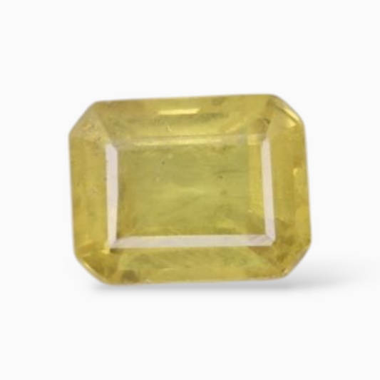 0.52 Carats Yellow Sapphire Stone Emerald Cut Shape & 5x4mm Size