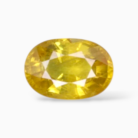 2.26 Carats Yellow Sapphire Stone Oval Shape & 13.2x9.9mm Size