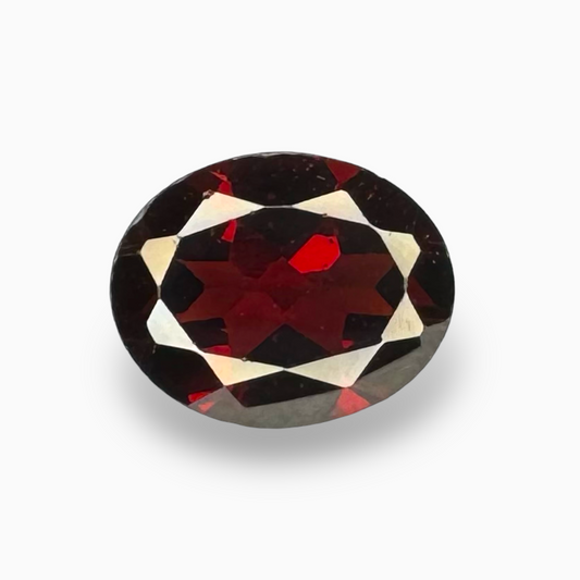 2.50 Carats Red Garnet Stone Oval Cut 8x10 mm Perfect Size For Ring