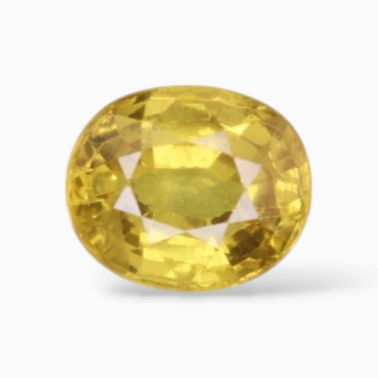 2.58 Carats Yellow Sapphire Stone Oval Shape & 8x6.8mm Size