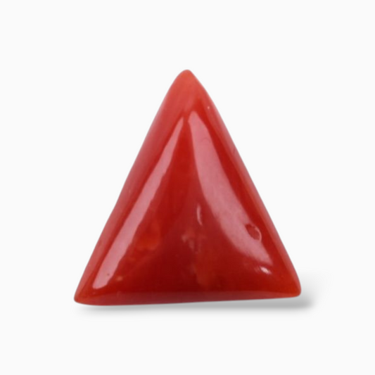 Buy Natural Red Moonga Stone For Sale 2.68 Carats Triangle Shape Size 10mm