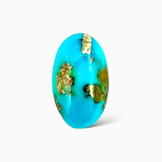 Natural Persian Turquoise 4.10 Carats Oval Cabochon Shape (14X8.5mm )