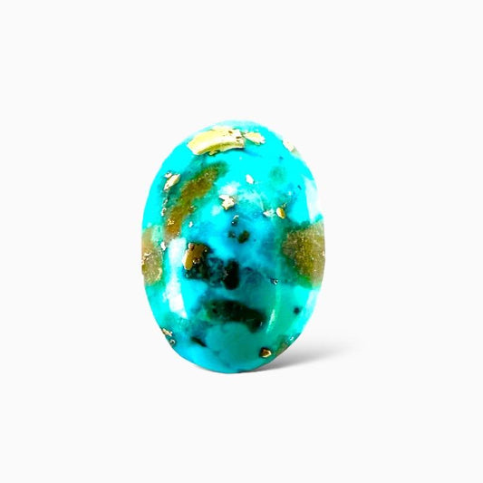 Natural Persian Turquoise 4.10 Carats Oval Cabochon Shape (12.5X9mm)
