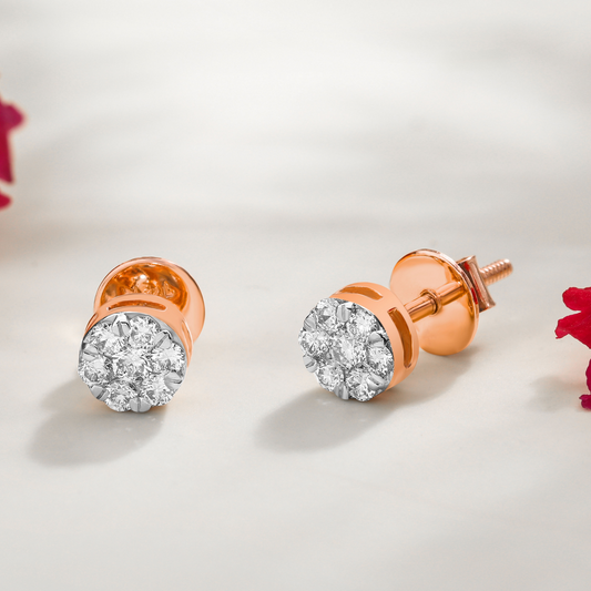 Moissanite Diamond In 18K Yellow Gold Earrings for Womens (EAR0630)