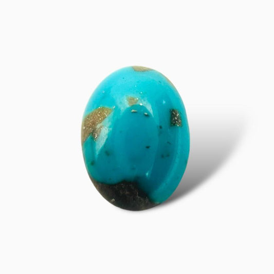 Natural Iran Turquoise 7.29 Carats Oval Cabochon Shape (11X15 mm )