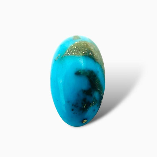 Natural Iran Turquoise 8.38 Carats Oval Cabochon Shape (10X17 mm )
