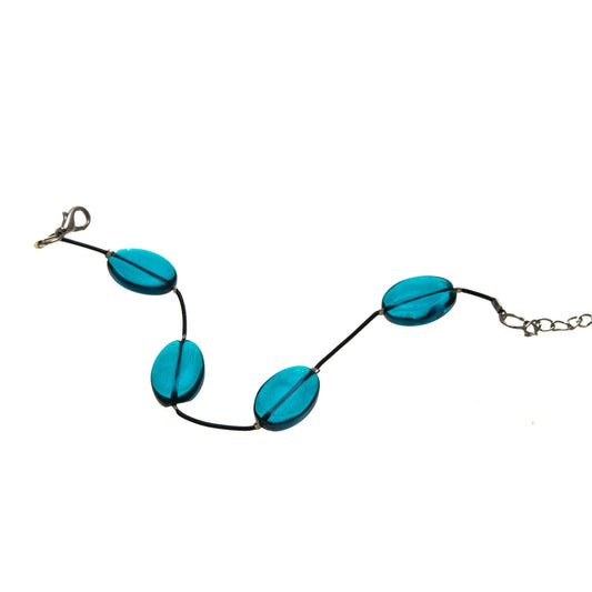Turquoise Stone Silver Oval Shape Pendant (PEN0147)