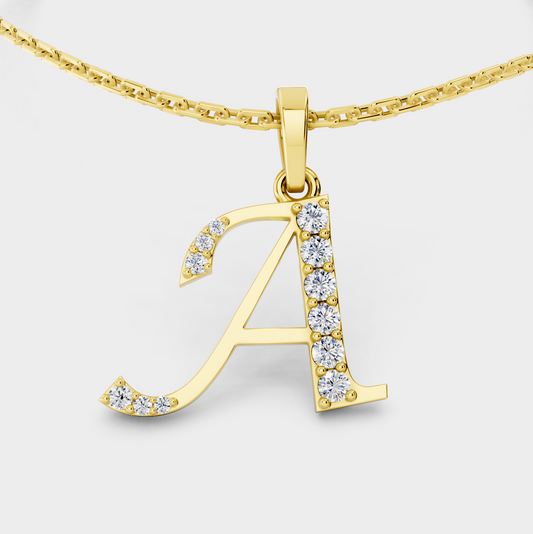 Letter A Necklace (Gold)