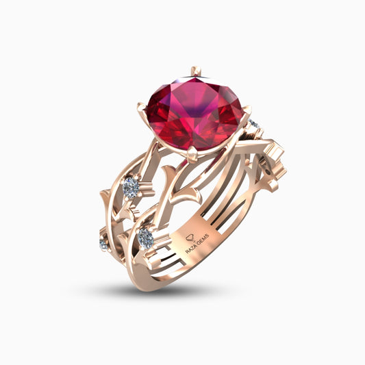 Abla Ruby Ring 18K Rose Gold
