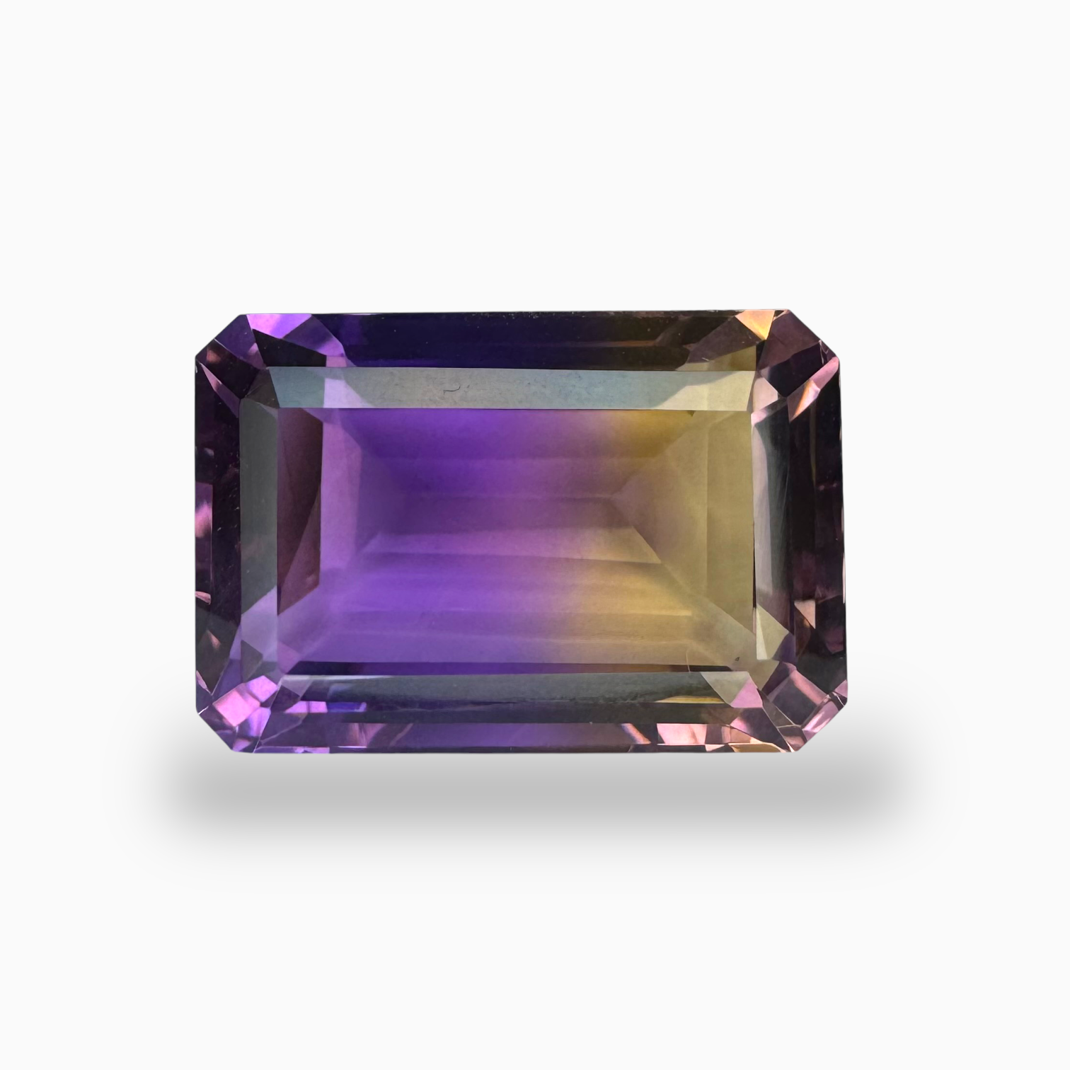 Ametrine Loose Stone Natural Bicolor Carats Emerald Cut