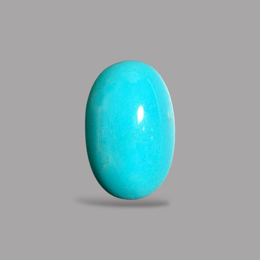Arizona Turquoise Stone Oval Cabochon 12.28 Carats 19.9 x 12.5 x 7.8 mm