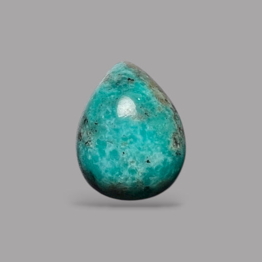 Authentic Turquoise Pear Cabochon 3.69 Carats 12.2 x 9.5 x 5.1 mm From Iran