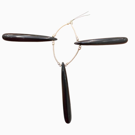 Black Onyx Long Drops For Jewellery From 5 - 25 Carats 5 - 50 mm