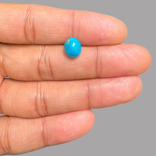 Blue Gem Turquoise 3.05 Carats 9.8 x 8.2 x 5.5 mm in Oval