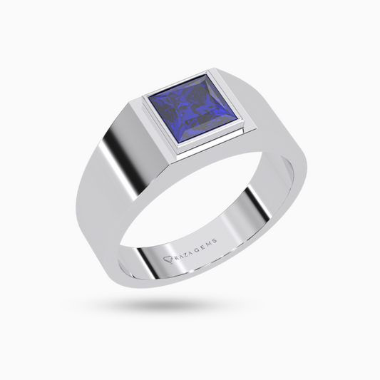 Blue Sapphire Ring Asghar Silver