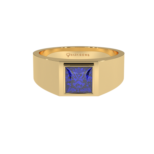 Blue Sapphire Ring  AshkAn 18K Yellow Gold