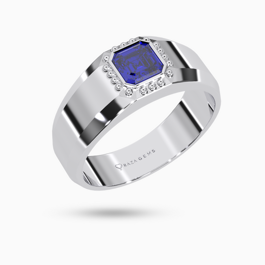 Blue Sapphire Ring BardiA Silver