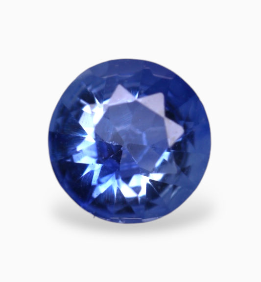 Natural Blue Sapphire Precious Stone 0.16 Carats Round Shape 3.5x3.5mm