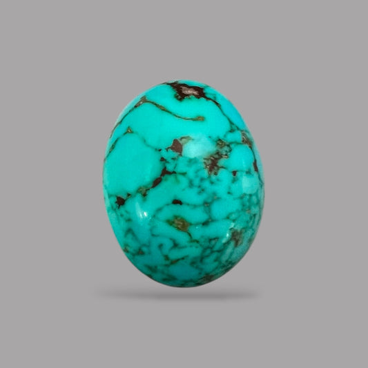 Blue Turquoise Stone 19.65 Carats 20.7 x 16.2 x 8.7 mm in Oval