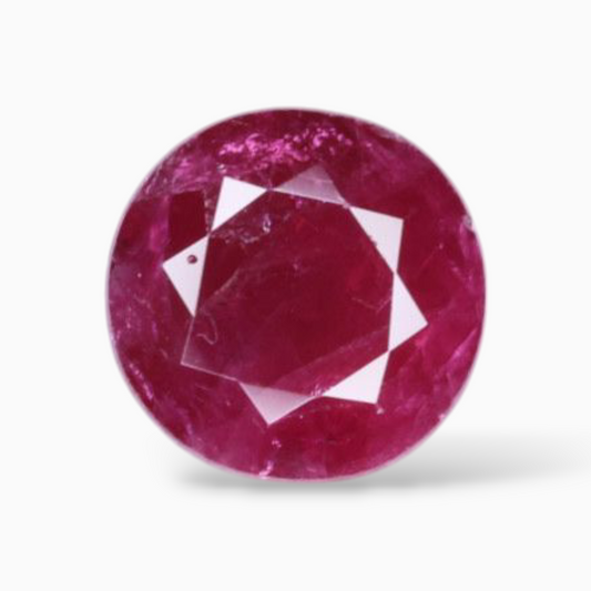 Buy Genuine Ruby Stone In Round Shape 1.24 Carats 6.5mm Size