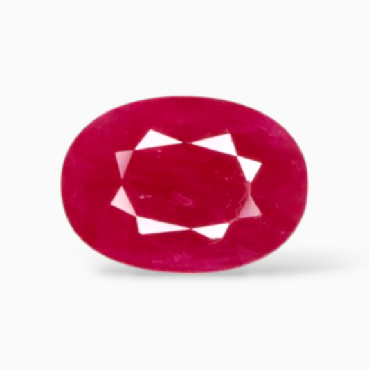 Buy Unheated Ruby Gemstone In Oval Shape 1.05 Carats 7.1x5.1mm Size