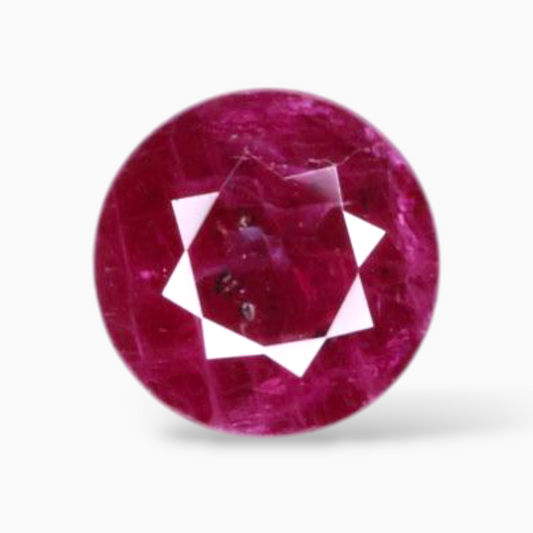 Buy Untreated Ruby Stone In Round Shape 1.34 Carats 6.2mm Size