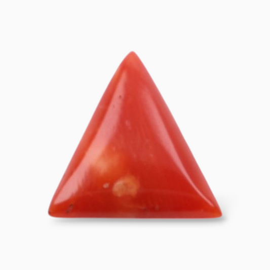 Buy Italian Red Coral For Sale 2.66 Carats Triangle Shape Size 10.7mm