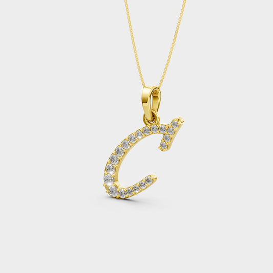 Letter Necklace C (Gold)
