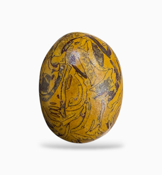 Calligraphy Stone Oval Cabochon 9.58 Carats 15.5x12 mm Mariam Stone