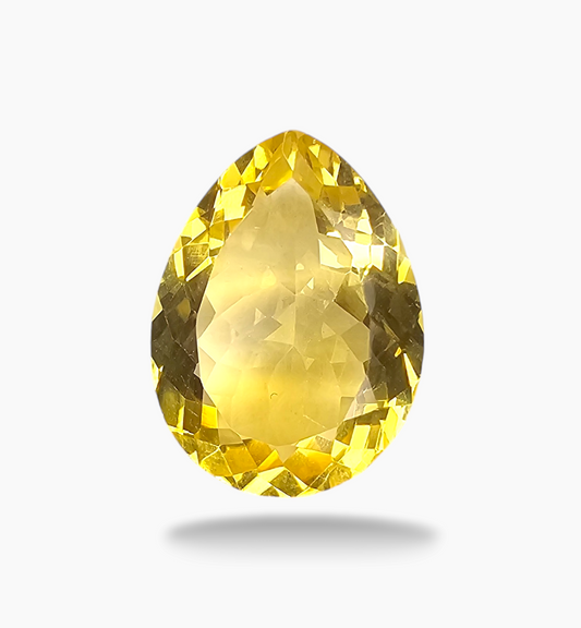 Natural Citrine Stone 7.72 Carats Pear Shape Size 16X12mm