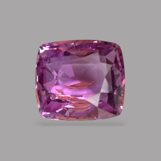Cushion Cut Shape in Pink Sapphire Gemstone 0.64 Carats & 5 x 4.5 mm Size