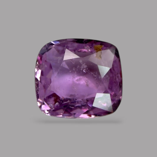 Cushion Cut Shape in Purple Sapphire Gemstone 0.69 Carats & 5.5 x 5.1 mm Size