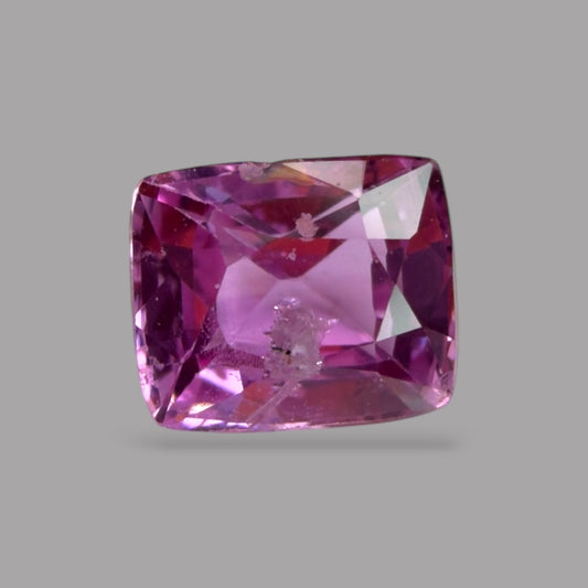 Cushion Cut Shape in Pink Sapphire Gemstone 0.80 Carats & 5.5 x 4.6 mm Size