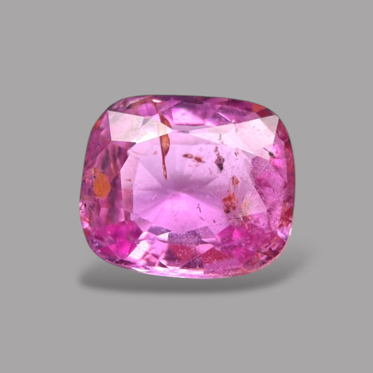 Cushion Cut Shape in Pink Sapphire Gemstone 0.84 Carats & 5.8 x 5 mm Size