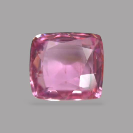 Cushion Cut Shape in Pink Sapphire Gemstone 0.86 Carats & 5.6 x 5.1 mm Size
