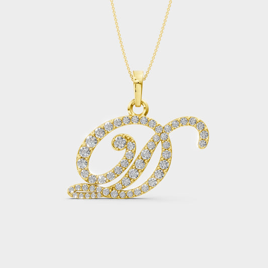 Gold Letter D Necklace