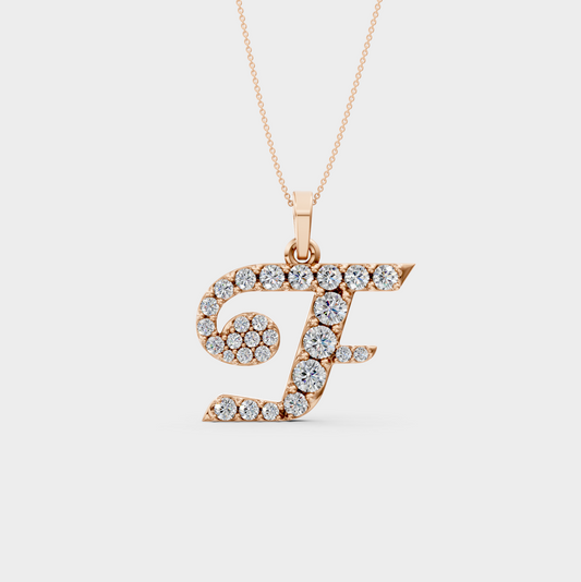 F Shaped Necklace Gold - Kara