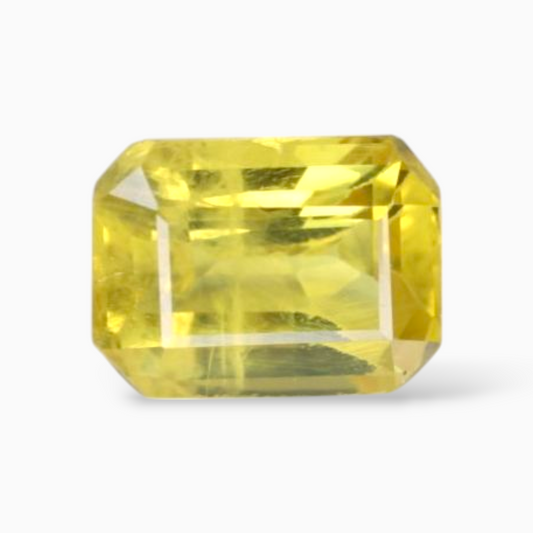 Emerald Cut Shape Yellow Sapphire Stone in 0.52 Carats & 4.8x3.7mm Size