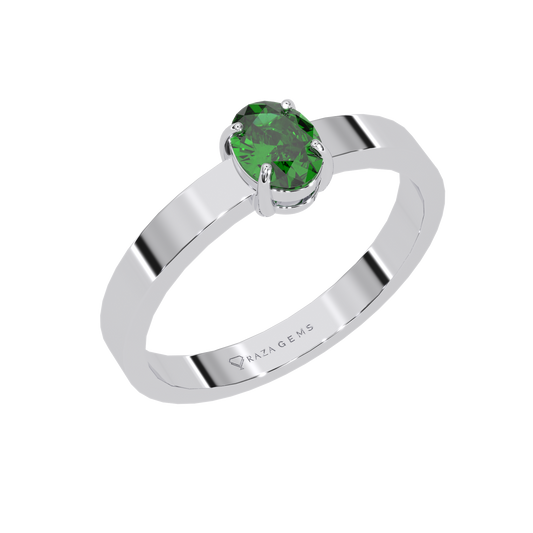 Emerald Ring AryA Silver