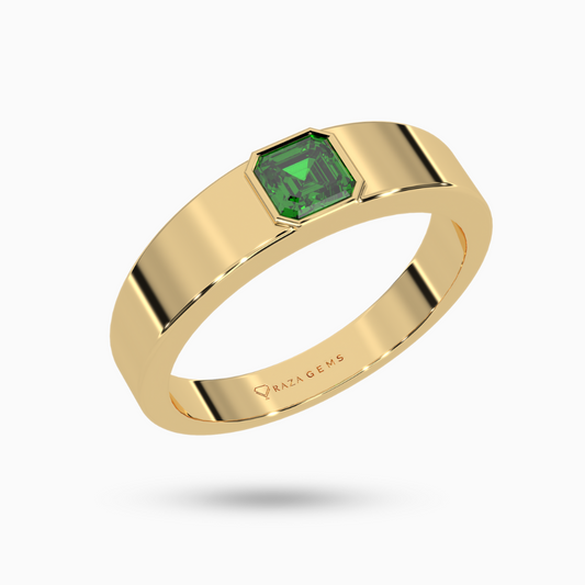 Emerald Ring FardAd 18K Yellow Gold