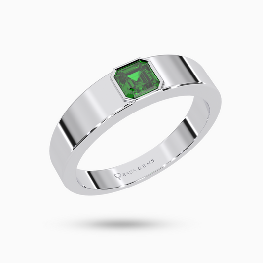 Emerald Ring Fardin Silver