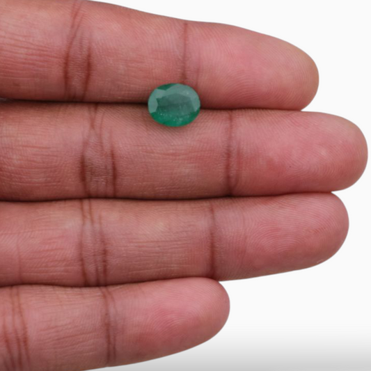3.44 Carats Buy Emerald Stone In Oval Shape & Size 10x8.2mm