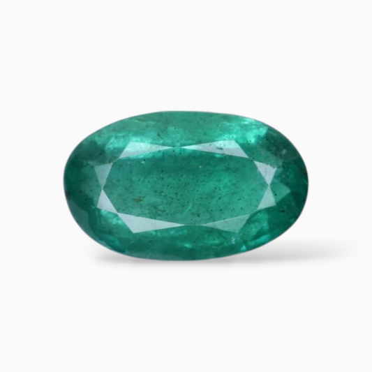 1.30 Carats Zambian Emerald Gemstone In Oval Shape 9.5x5.8mm Size