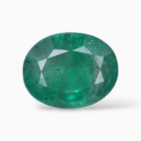 2.14 Carats Green Emerald Gemstone In Oval Shape & Size 9x7mm