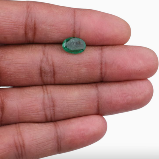 1.99 Carats Natural Emerald Gemstone In Oval Shape & Size 10.8x7.5mm