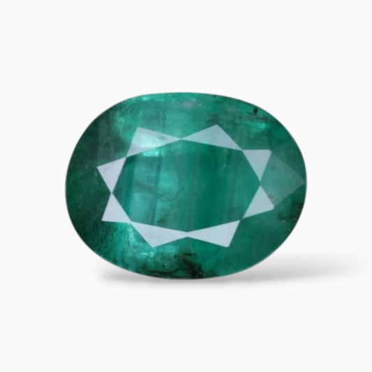 On Sale Zambian Green Emerald Gemstone In Oval Shape 1.97 Carats 9x7mm Size