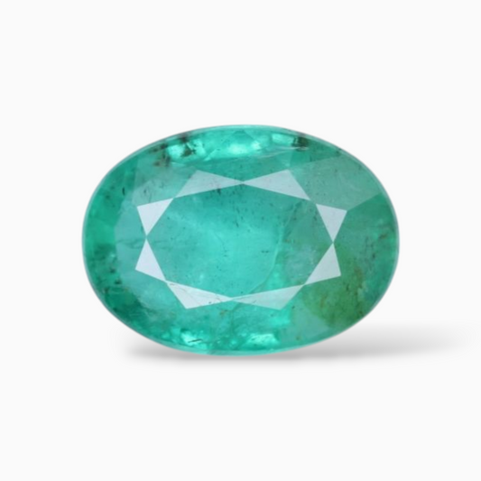 Zambian Emerald Stone In Oval Shape 2.35 Carats 10.2x7.3mm Size