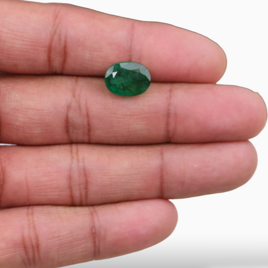 Buy Real Emerald Gemstone Oval Shape 4.78 Carats 12.7x9.5mm Size