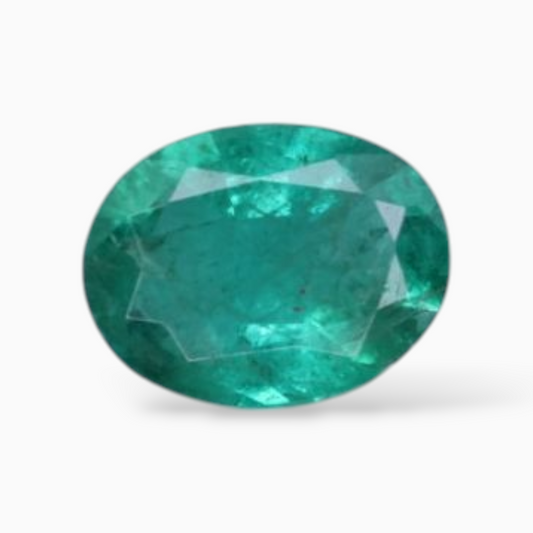Buy Natural Emerald Stone In Oval Shape 0.86 Carats 7.6x5.7mm Size